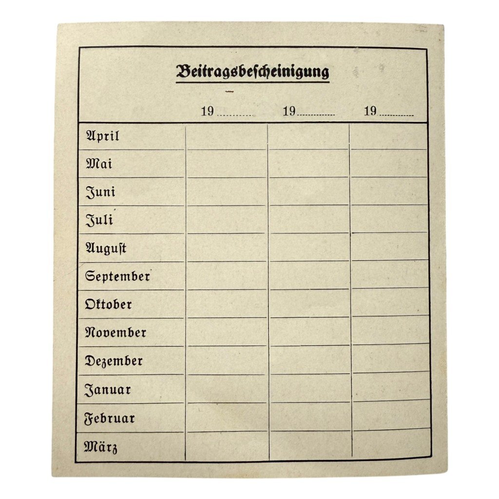 Original WWII German DRK membership card Siegen — image 3