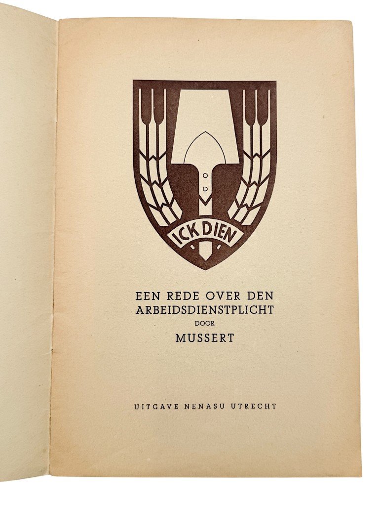 Original WWII Dutch Nederlandsche Arbeidsdienst brochure — image 2