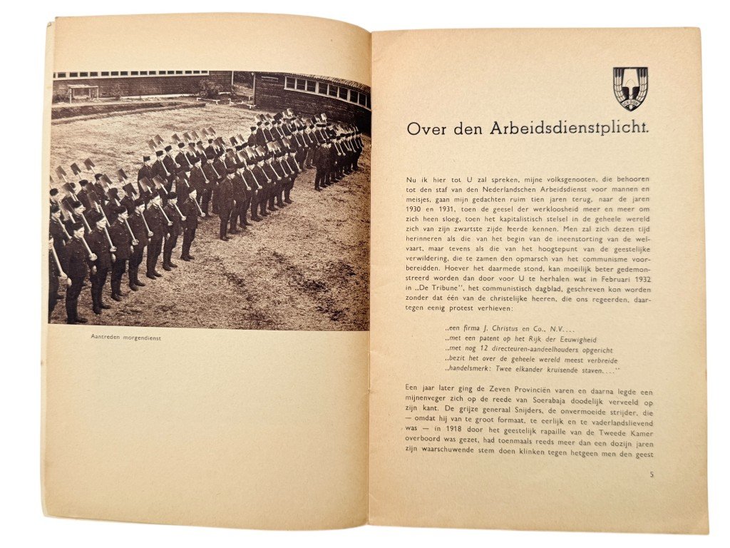 Original WWII Dutch Nederlandsche Arbeidsdienst brochure — image 4