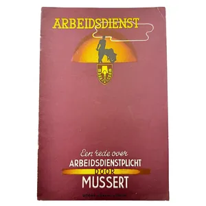 Original WWII Dutch Nederlandsche Arbeidsdienst brochure