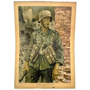 Original WWII German poster 'Unteroffizier nach dem Straßenkampf'