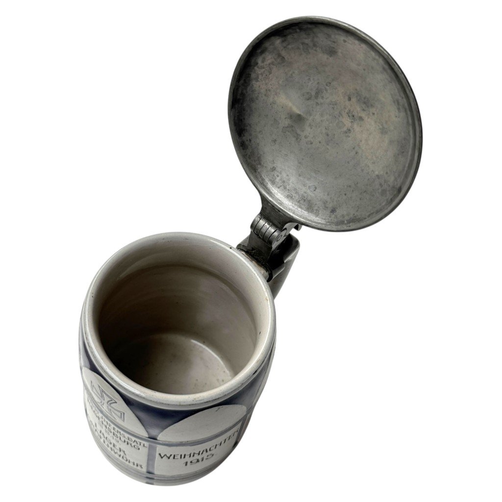 Original WW1 German Landsturm Infanterie Ersatz Bataillon III B.19. Regensburg beer mug — image 4