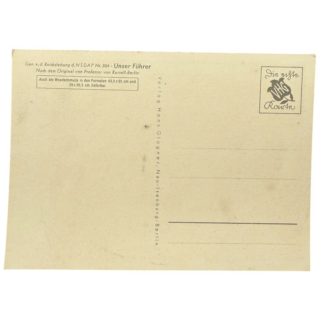 Original WWII German Adolf Hitler postcard — image 2