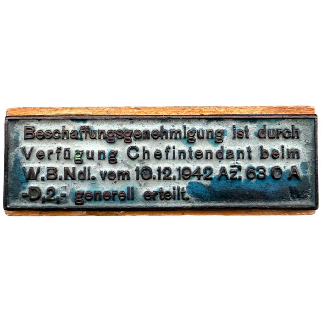Original WWII German 'Wehrmachtbefehlshaber in den Niederlanden' stamp — image 2