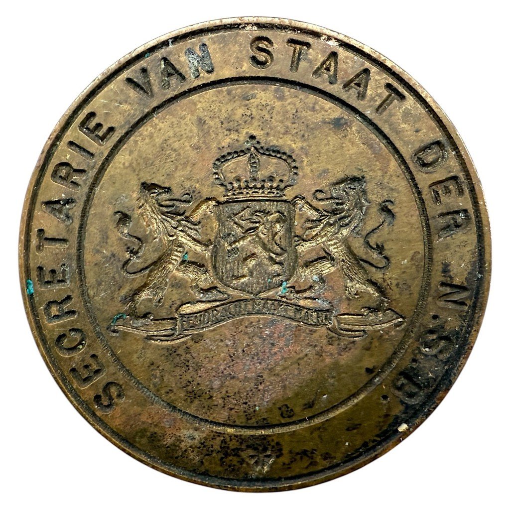 Original WWII Dutch NSB stamp 'Secretarie van Staat der NSB' — image 2