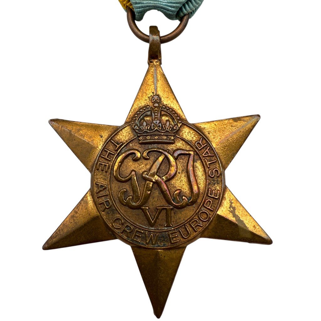Original WWII British RAF Air Crew Europe star medal — image 2