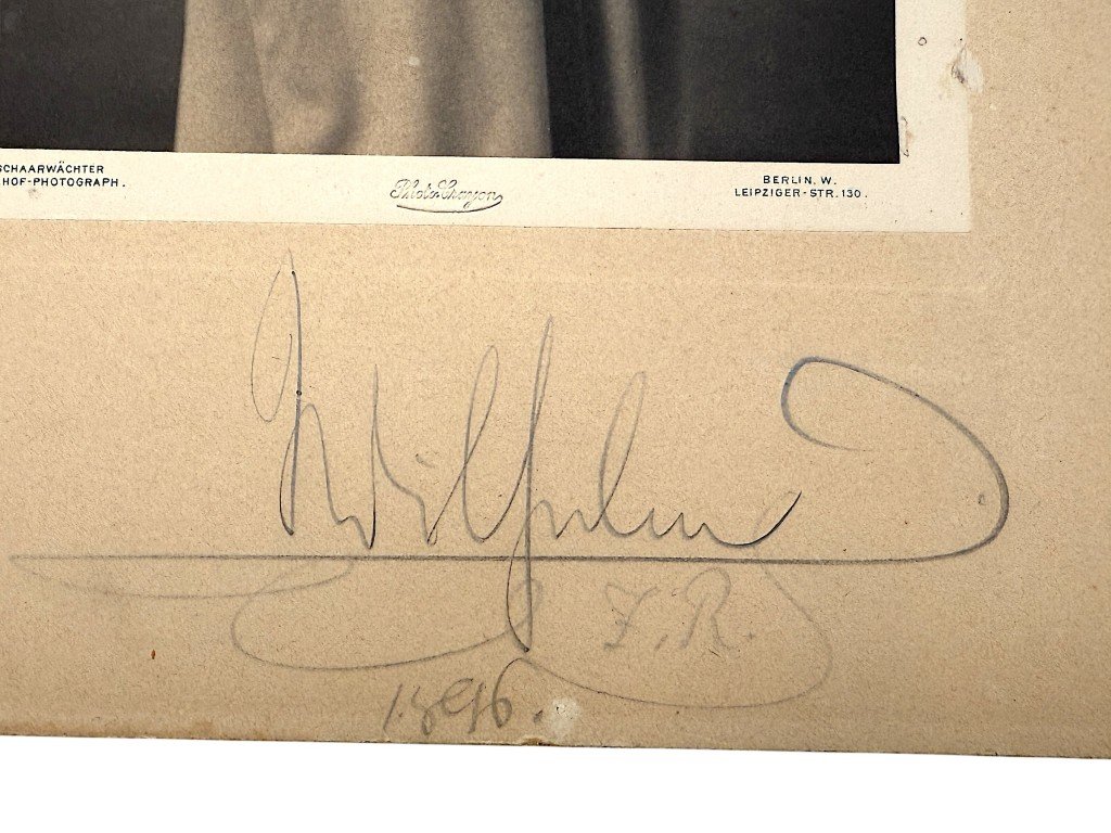 Original 1896 German hand signed portrait of Kaiser Wilhelm II — image 4