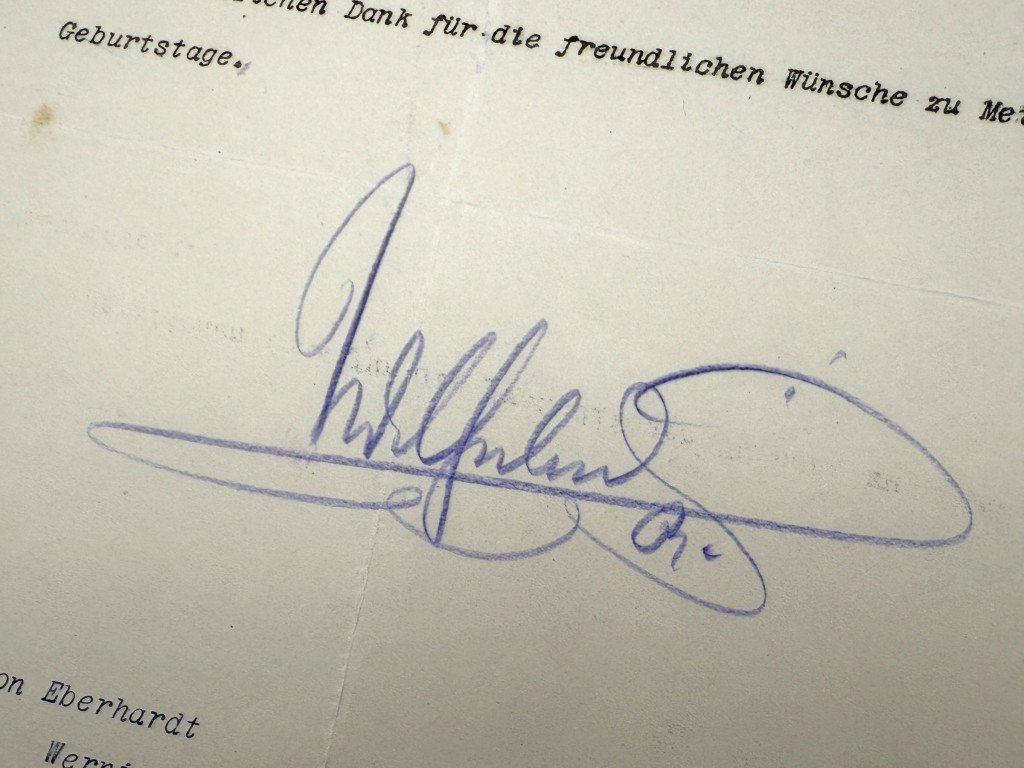 Original 1928 Kaiser Wilhelm II hand signed letter – Huis Doorn — image 4