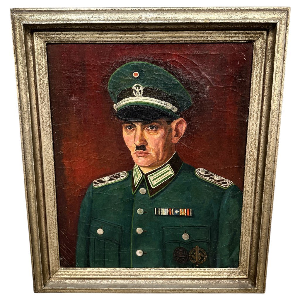Original WWII German Ordnungspolizei 'Obermeister' painting