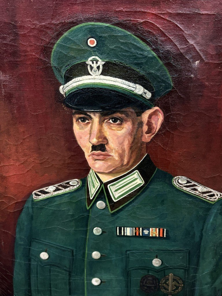 Original WWII German Ordnungspolizei 'Obermeister' painting — image 2