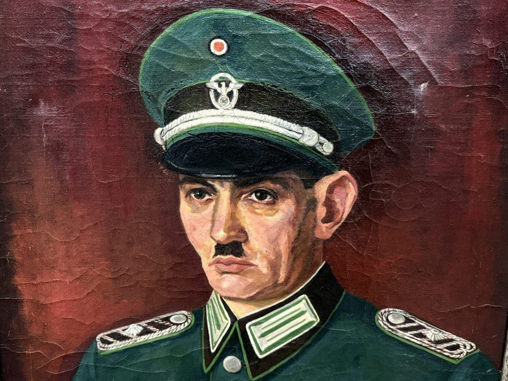Original WWII German Ordnungspolizei 'Obermeister' painting — image 3