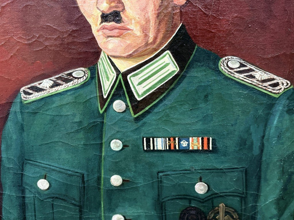 Original WWII German Ordnungspolizei 'Obermeister' painting — image 4