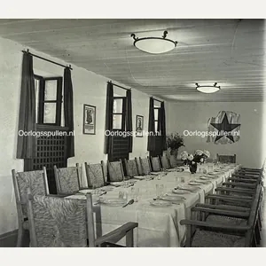 Original WWII German unpublished photographic positive 'Diner room in the …