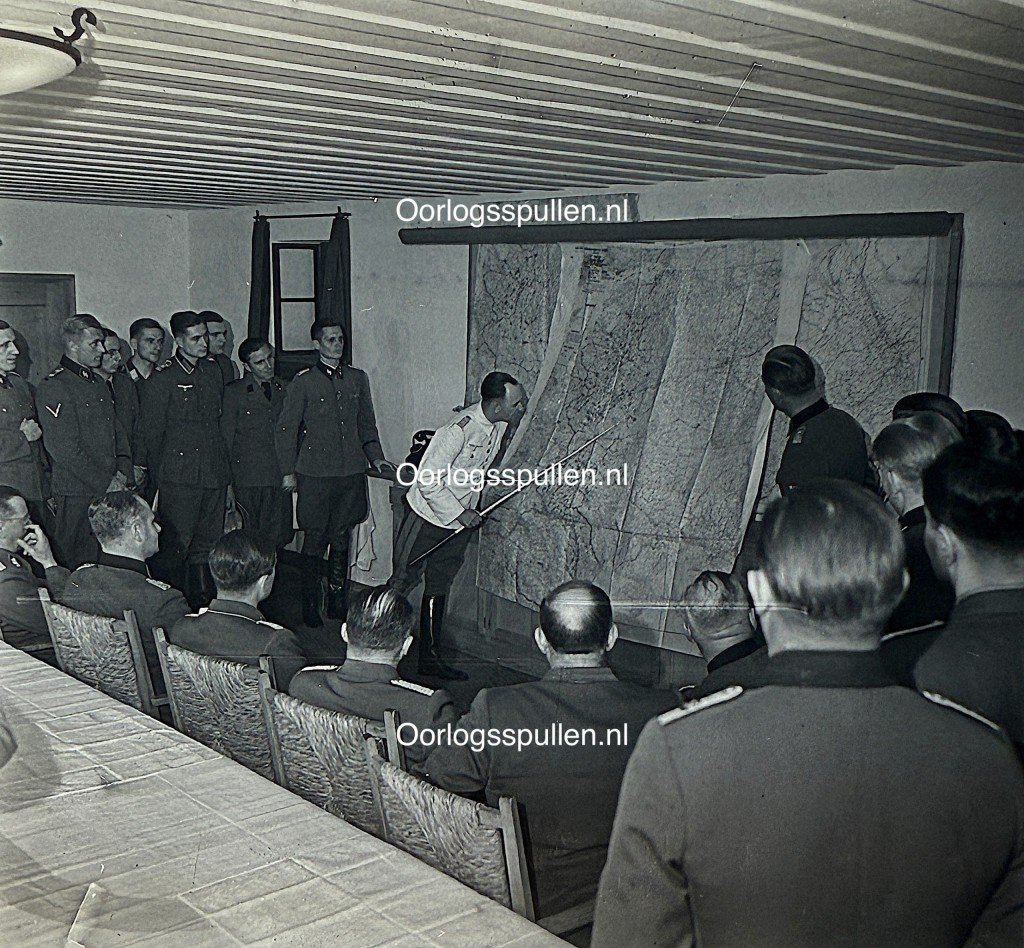 Original WWII German unpublished photographic positive 'operational briefings at the Wolfsschanze'