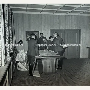 Original WWII German unpublished photographic positive 'operational briefings with Hitler …