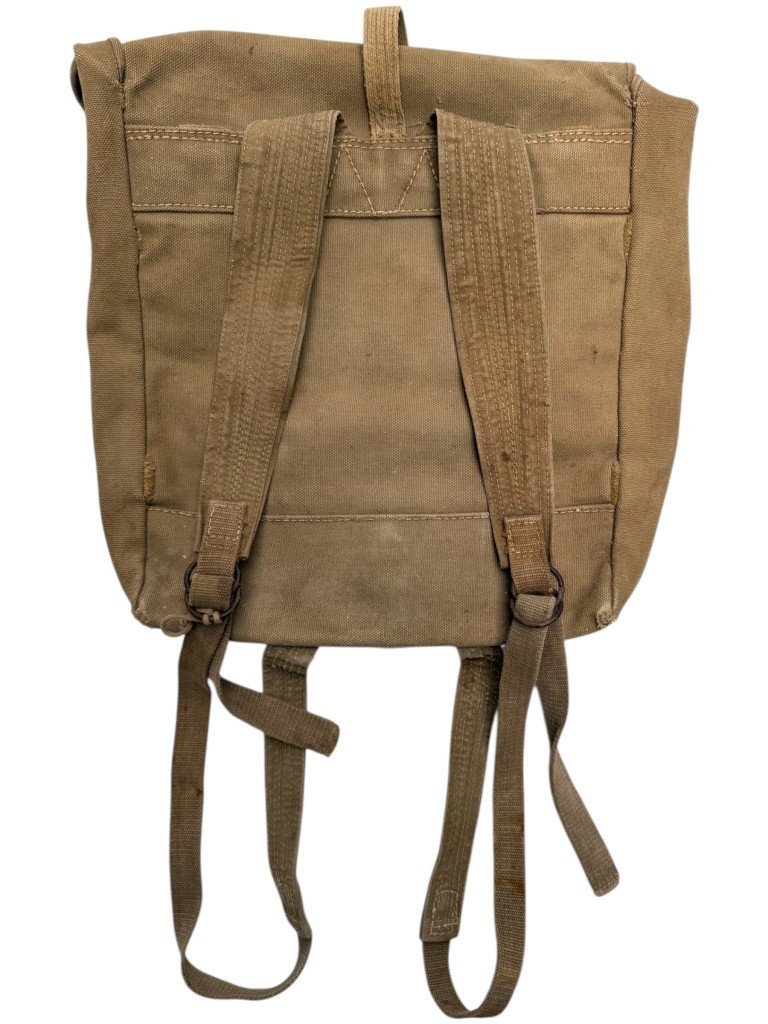 Original WWII Japanese army rare canvas backpack — image 2