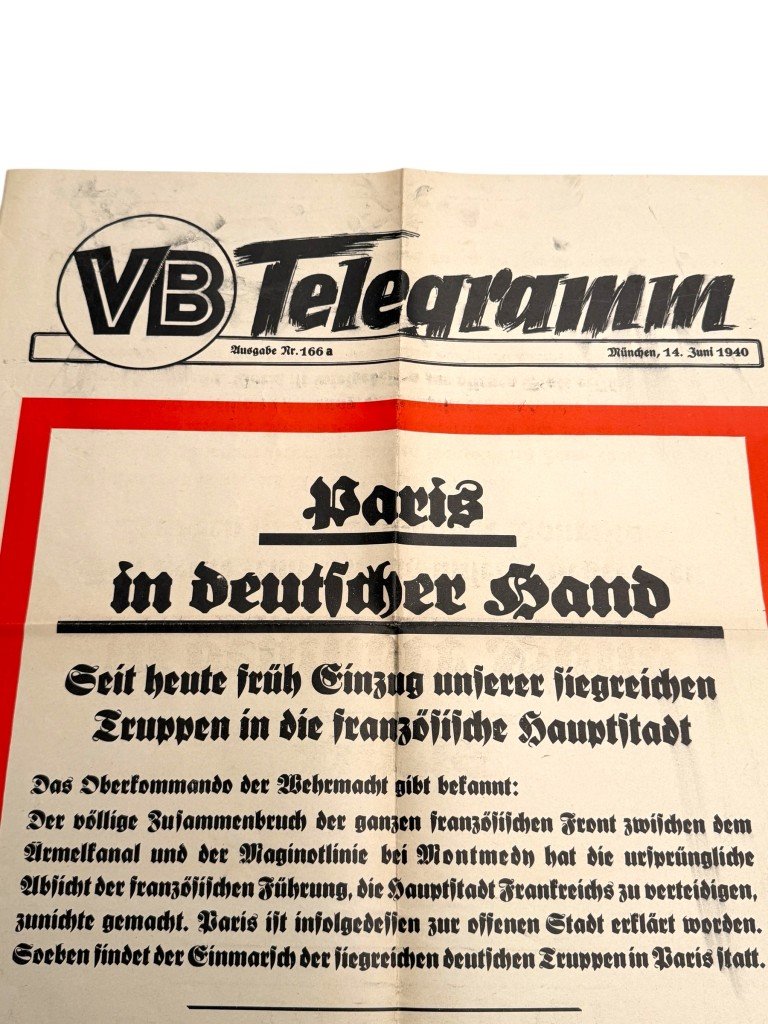 Original WWII German poster 'Capture of Paris' — image 2