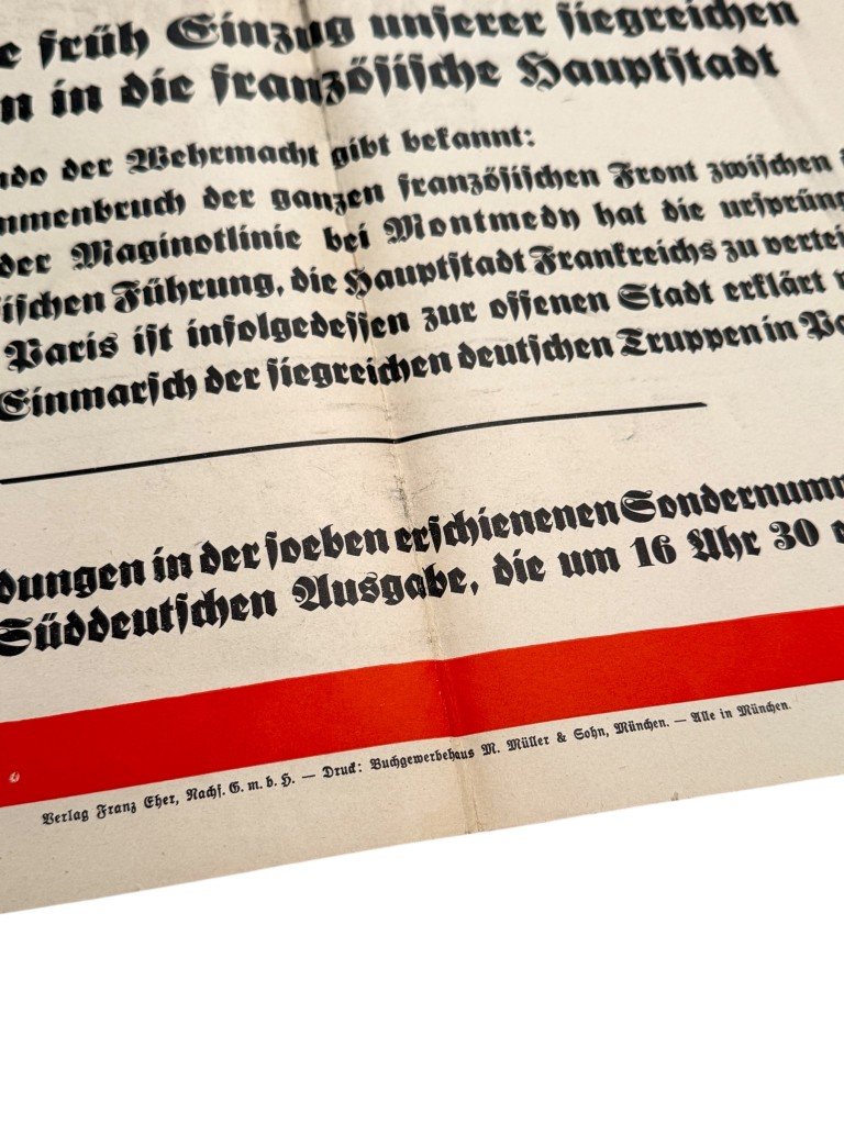 Original WWII German poster 'Capture of Paris' — image 3