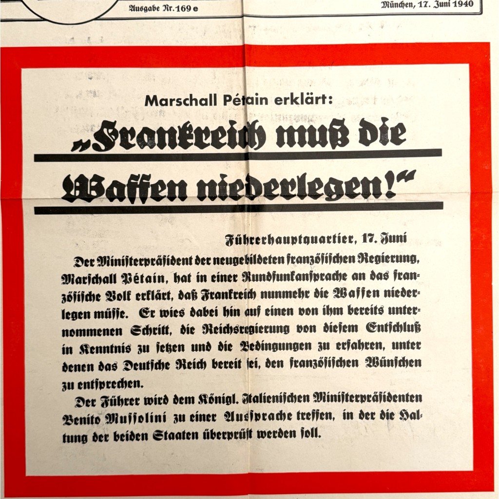 Original WWII German poster 'France must lay down its arms' — image 2