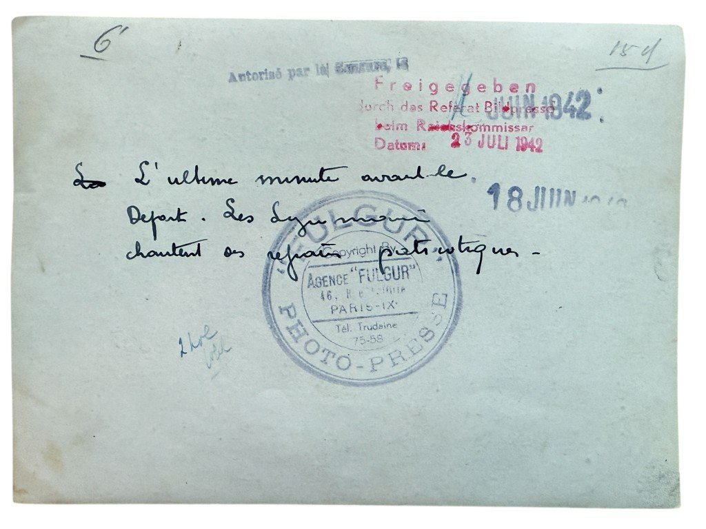 Original WWII French L.V.F. volunteer photo 'Paris-Moscow' — image 3