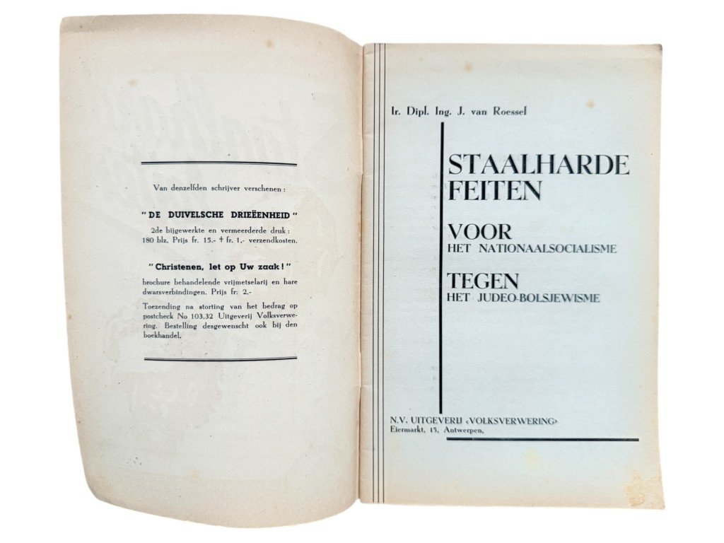 Original WWII Flemish Volksverwering brochure 'Staalharde Feiten voor het Nationaalsocialisme tegen het Bolsjewisme' — image 4