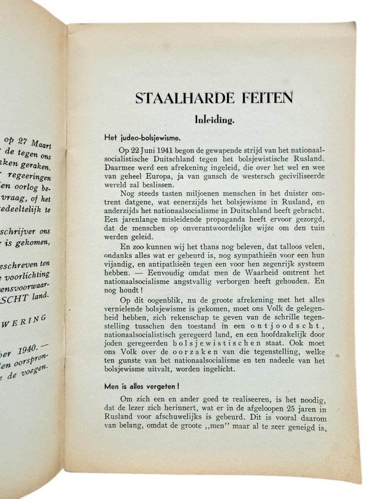 Original WWII Flemish Volksverwering brochure 'Staalharde Feiten voor het Nationaalsocialisme tegen het Bolsjewisme' — image 6
