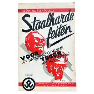 Original WWII Flemish Volksverwering brochure 'Staalharde Feiten voor het Nationaalsocialisme …
