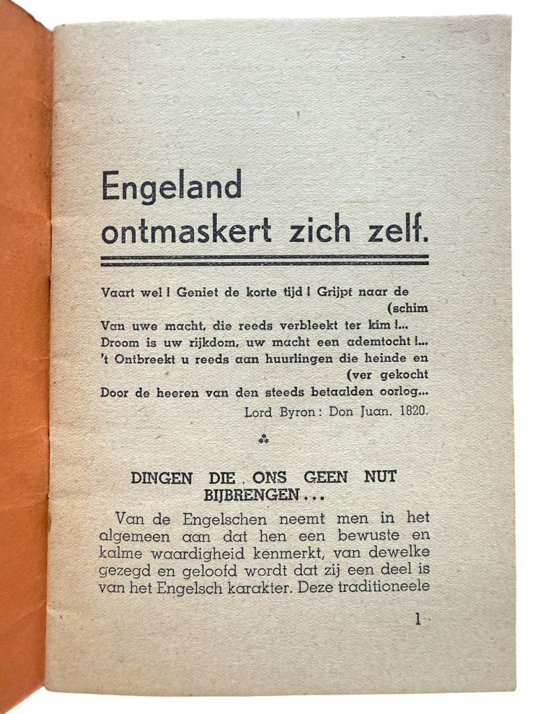 Original WWII Flemish collaboration brochure 'Engeland ontmaskert zich zelf!' — image 2