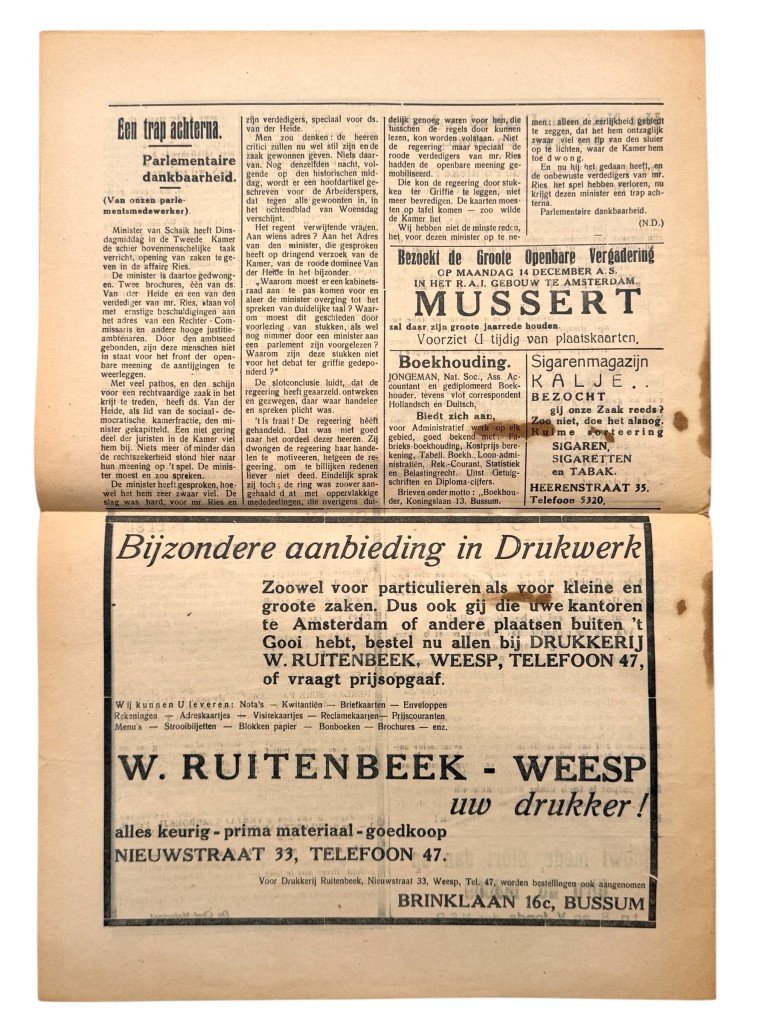 Original 1936 Dutch NSB local newspaper 'De Stormram' Kring Gooi Noord — image 4
