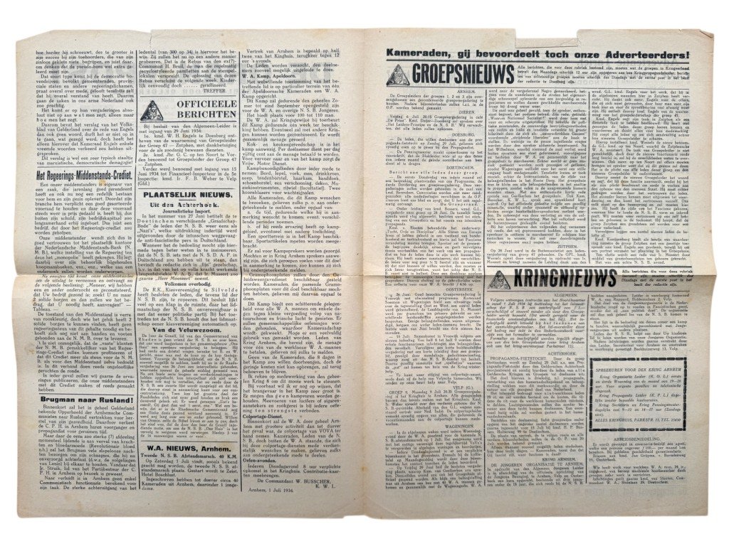 Original 1934 Dutch NSB local newspaper 'De Oranjepost' Gelderland — image 3