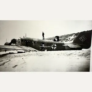 Original WWII Dutch photo of crashed JU 52 aircraft at …