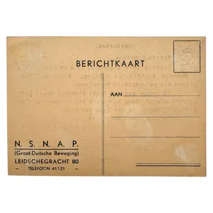 Original WWII Dutch NSNAP postcard