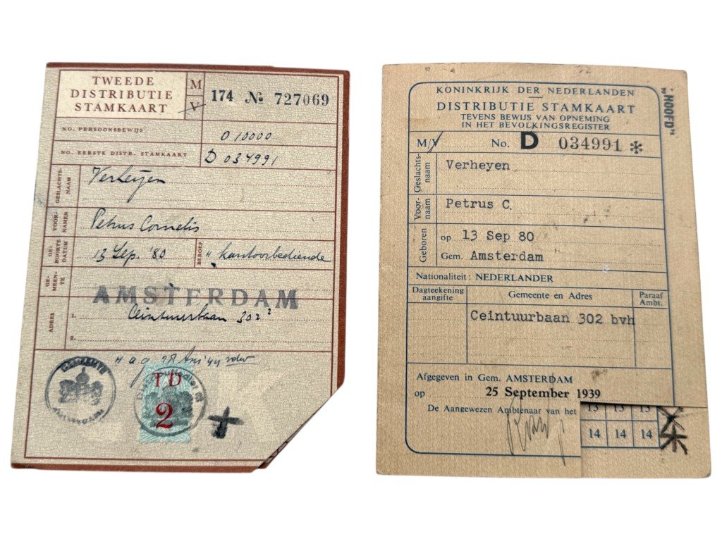 Original WWII Dutch resistance fighter set from Amsterdam with citation hand-signed by Eisenhower — image 7