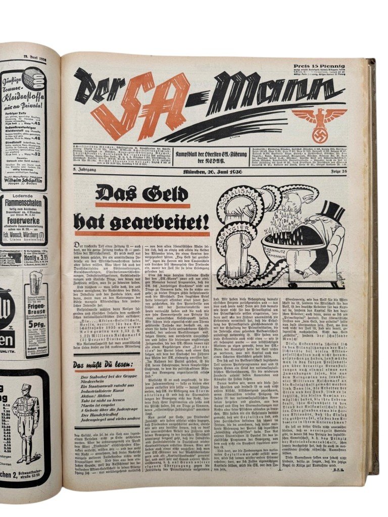 Original 1936 German SA complete bound annual volume of the newspaper Der SA-Mann from the year 1936 — image 17