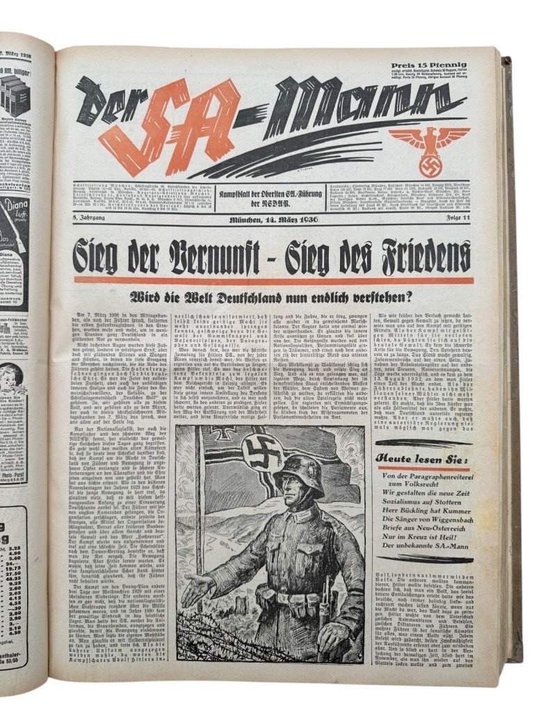Original 1936 German SA complete bound annual volume of the newspaper Der SA-Mann from the year 1936 — image 8