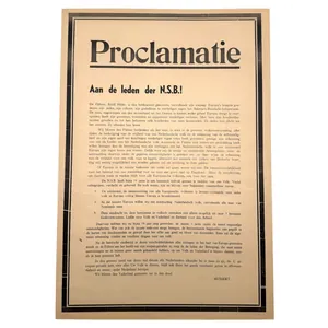 Original WWII Dutch NSB last poster regarding the death of …