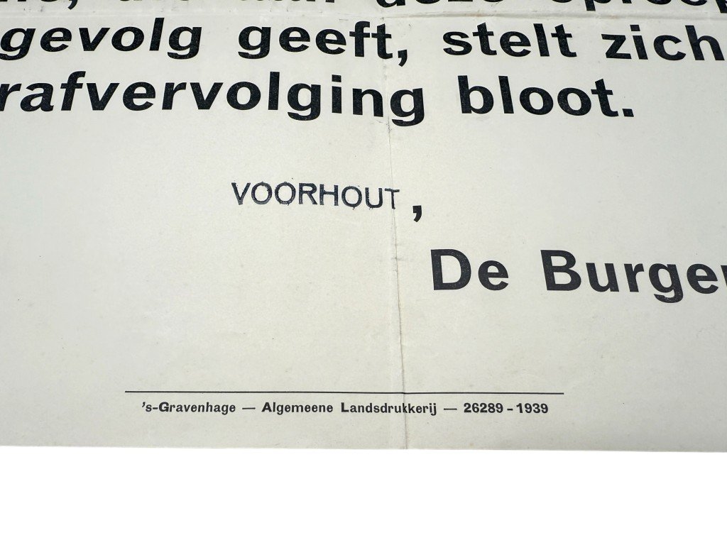 Original Pre 1940 Dutch army poster Voorhout — image 3