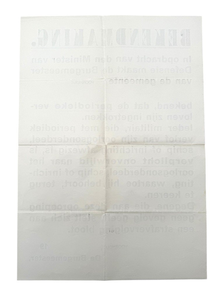 Original Pre 1940 Dutch army poster Voorhout — image 5