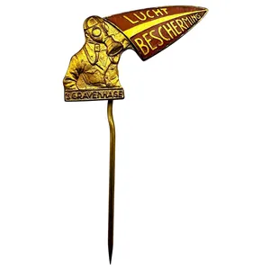 Original WWII Dutch 'Luchtbescherming 's-Gravenhage' pin