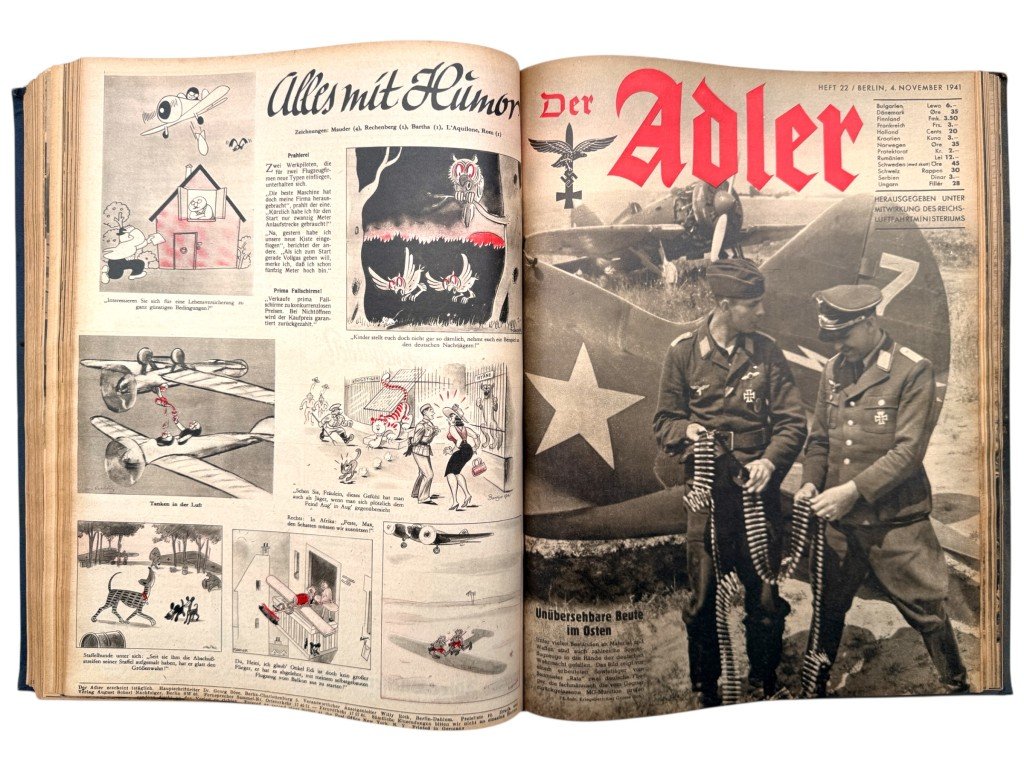 Original WWII German 'Der Adler' 1941 year bound volume — image 12