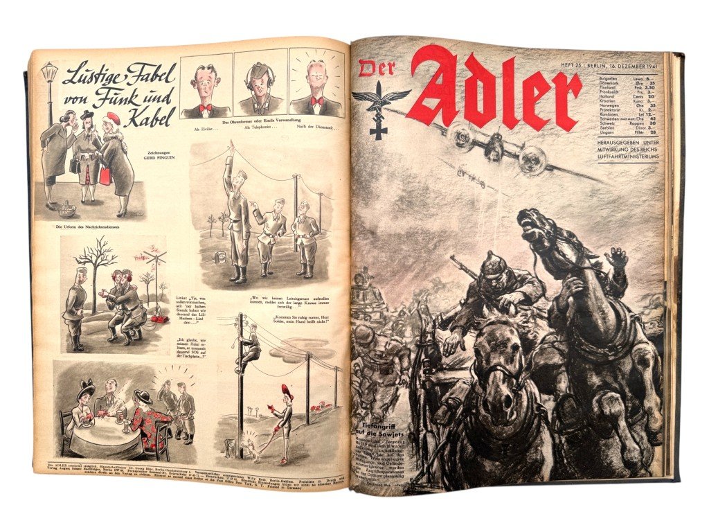 Original WWII German 'Der Adler' 1941 year bound volume — image 16