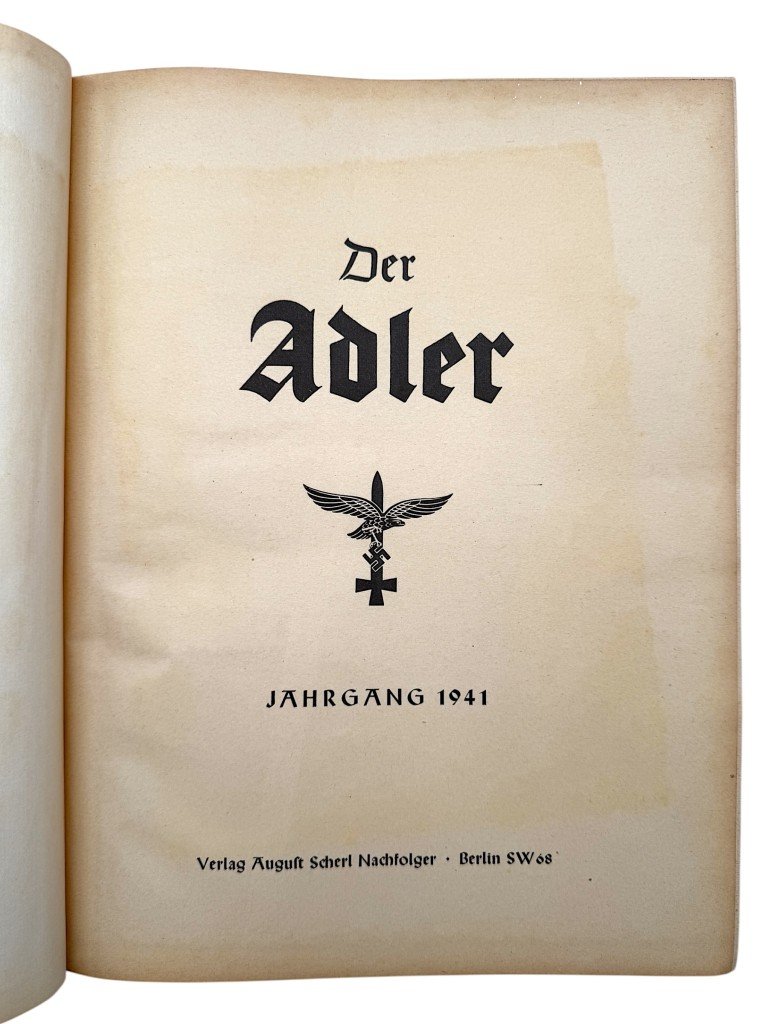 Original WWII German 'Der Adler' 1941 year bound volume — image 2