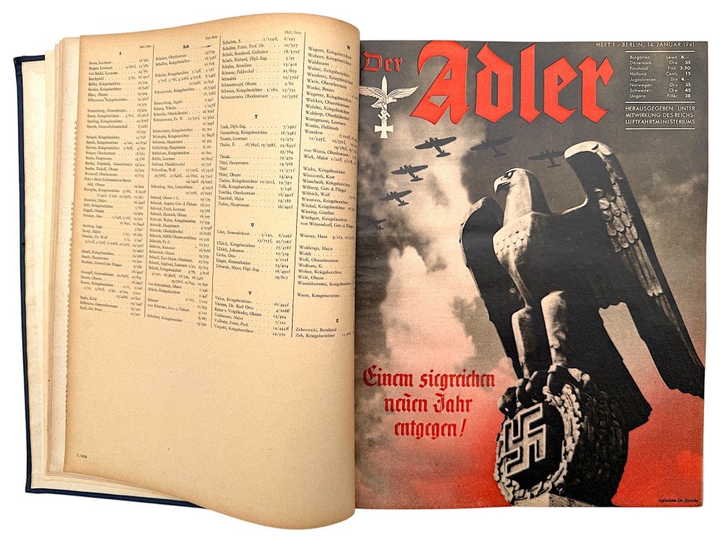 Original WWII German 'Der Adler' 1941 year bound volume — image 5