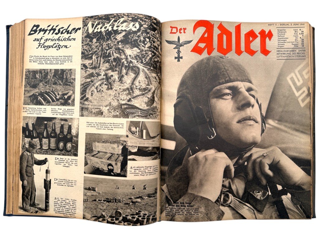 Original WWII German 'Der Adler' 1941 year bound volume — image 7