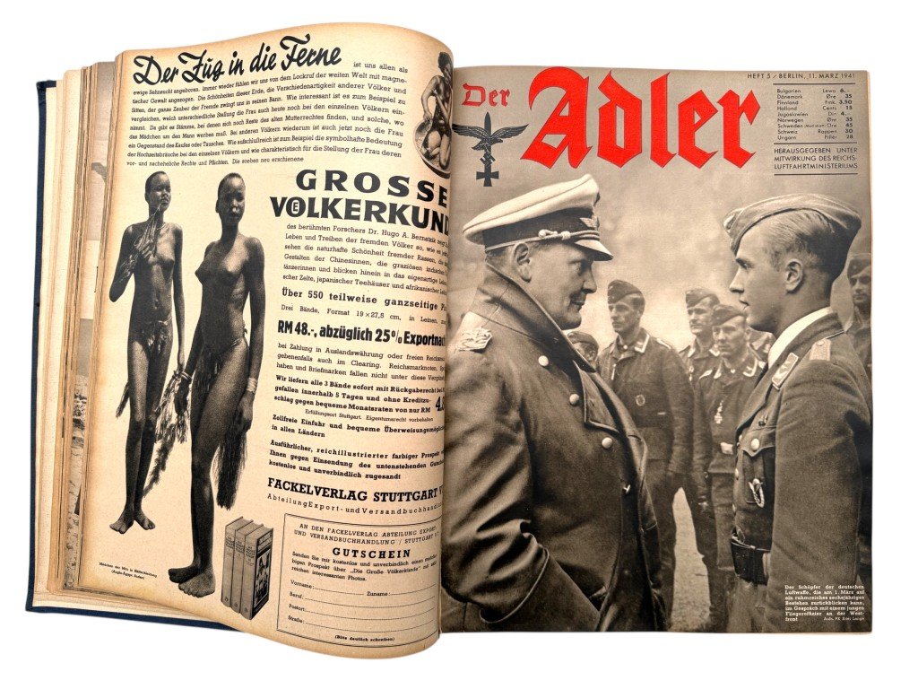 Original WWII German 'Der Adler' 1941 year bound volume — image 8