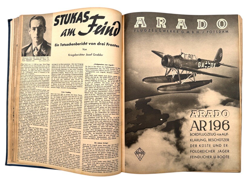 Original WWII German 'Der Adler' 1941 year bound volume — image 9