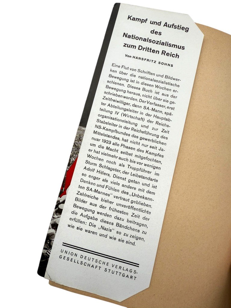 Original 1933 German book Kampf und Aufstieg des Nationalsozialismus zum Dritten Reich – Hansfritz Sohns — image 3