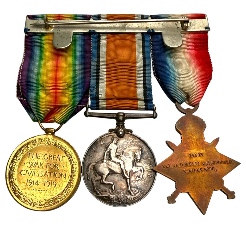 Original WW1 British medal set J.H. Corfield — image 3