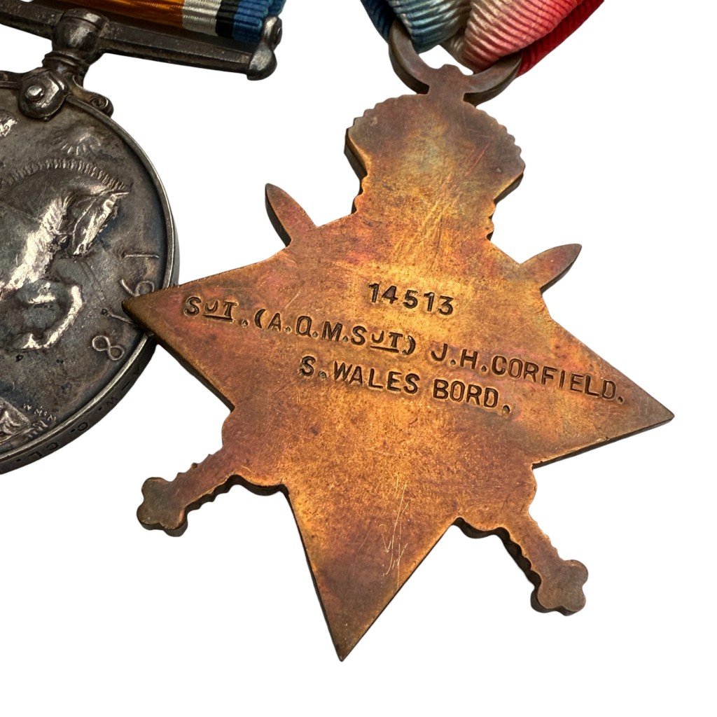 Original WW1 British medal set J.H. Corfield — image 7