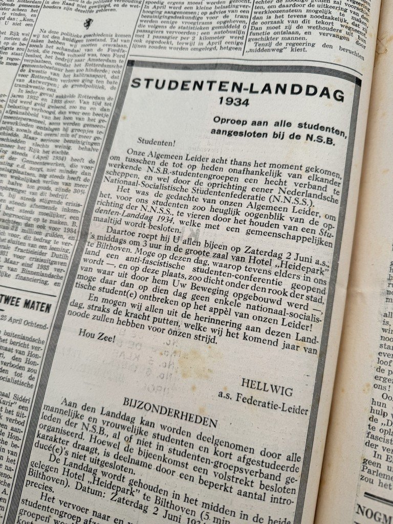 Original 1934 Dutch NSB bound volume of Volk en Vaderland newspaper — image 10